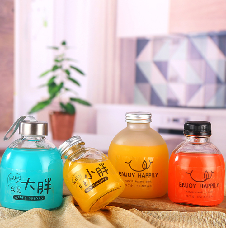 Wholesale 100ml Juice Jar Cold Brew Coffee Beverage Drinking Glass Milk Bottle Plastic Bottle