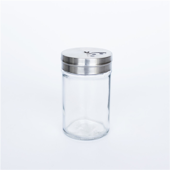 Wholesale 100ml Seasoning Can Glass Spice Jars With Stainless Steel Lids