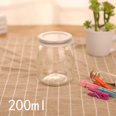 Wholesale 100ml Transparent Pudding Bottle Fresh Milk Glass Bottle Pudding Jar Mousse Cup