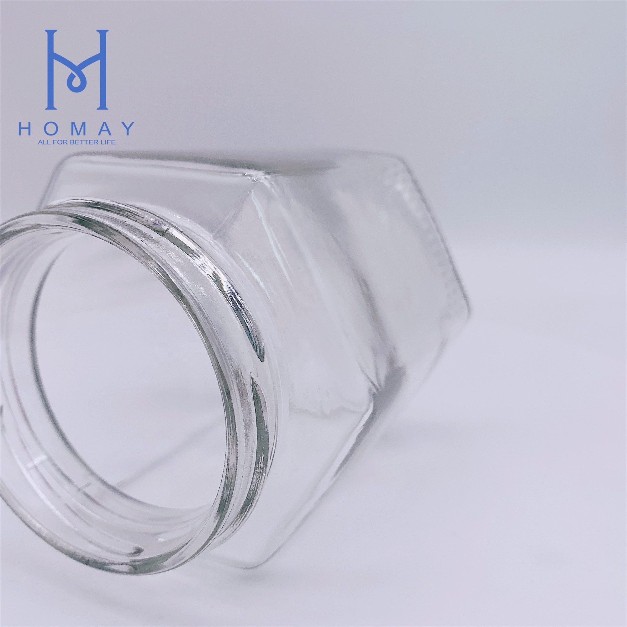 Wholesale 100ml hexagonal storage glass honey jar