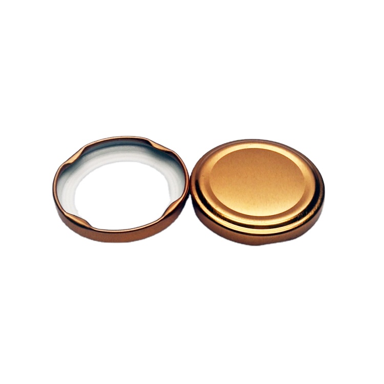 Wholesale 100ml round clear glass food jar with metal lid