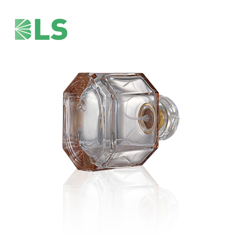 Wholesale 100ml round perfume spray bottle glass cosmetic containers empty glass bottle with spray mist cap