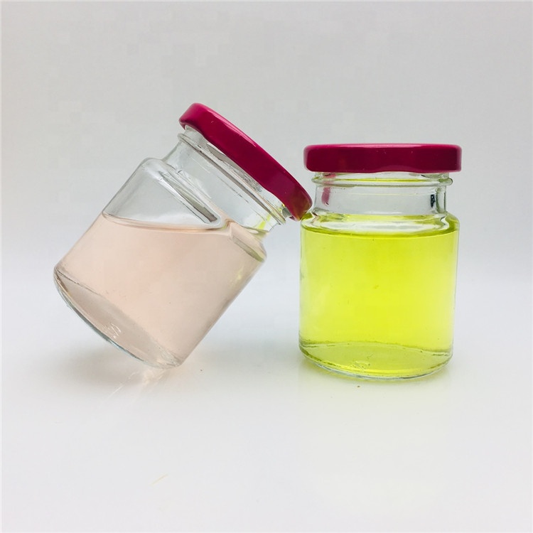 Wholesale 100ml200ml custom mini airtight glass jar and metal lids for honey round bird's nest glass bottle