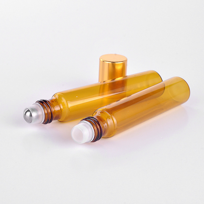 Wholesale 10Ml Amber Glass Essential Oil Roll On Bottle