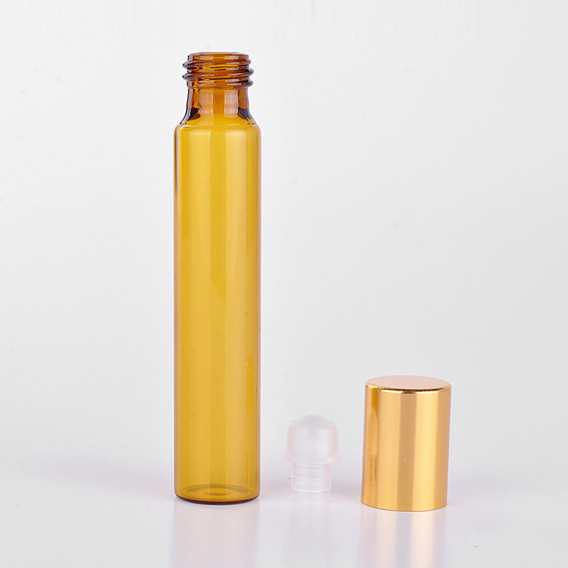 Wholesale 10Ml Amber Glass Essential Oil Roll On Bottle