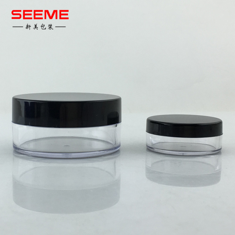 Wholesale 10g 20g 30g cosmetic loose powder sifter jar plastic loose powder rotating sifter loose powder jar