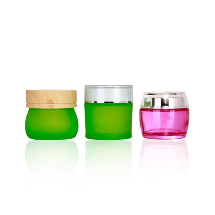 Wholesale 10g 20g 50g Amber Glass Jar Dark Brown Color Glass Cosmetic Cream Jar Bottle Packaging with Black Plastic Caps