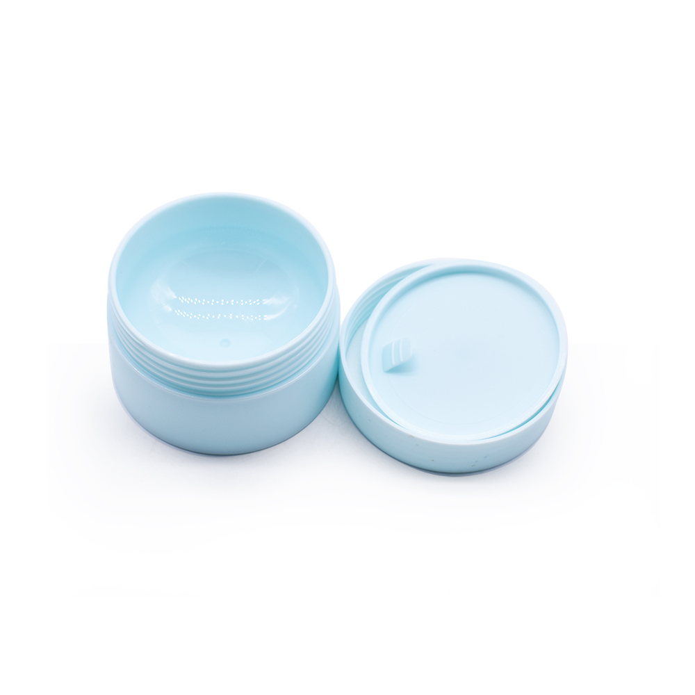 Wholesale 10g plastic PP frosted white black pink blue cosmetic cream jars