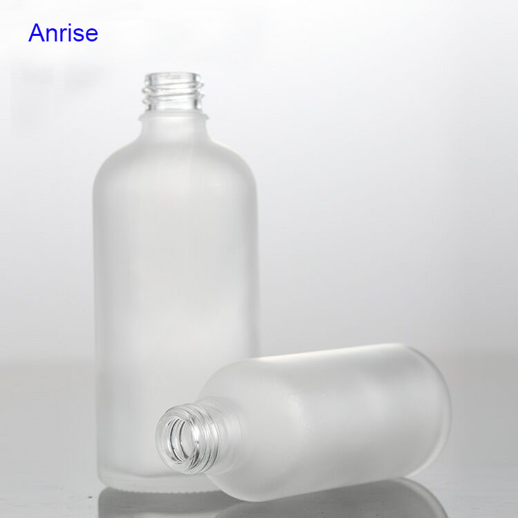 Wholesale 10ml 15ml 20ml 30ml 50ml 100ml White Frosted Essential oil Serum Glass Bottle with Rose Gold Dropper Cap