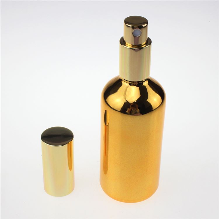 Wholesale 10ml 15ml 20ml 30ml 50ml 100ml fine mist glass spray bottle , gold glass spray bottle for essential oil