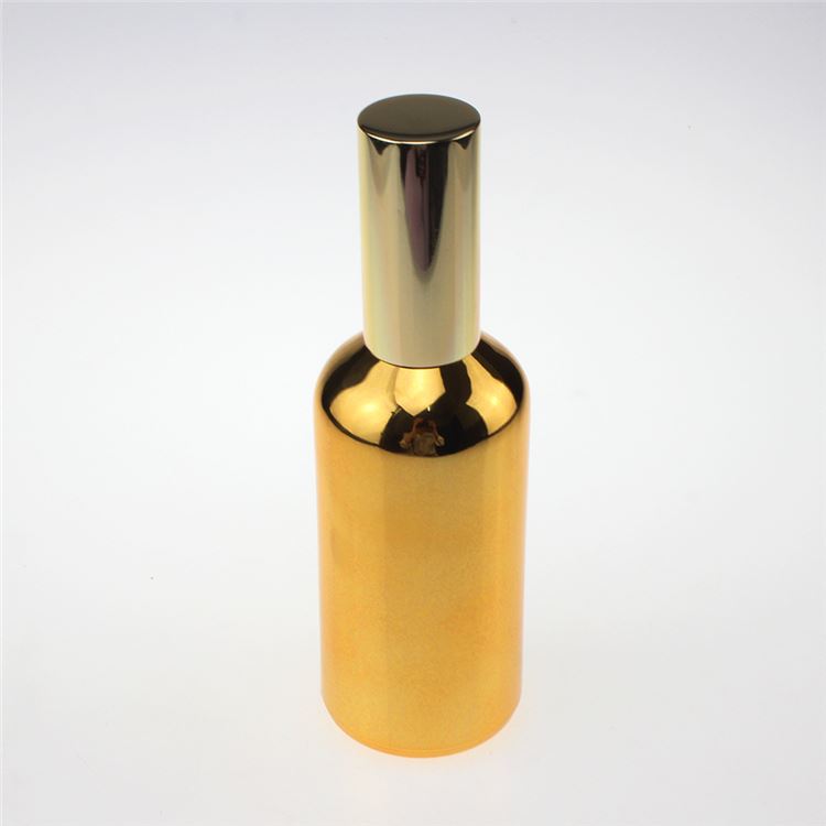 Wholesale 10ml 15ml 20ml 30ml 50ml 100ml fine mist glass spray bottle , gold glass spray bottle for essential oil