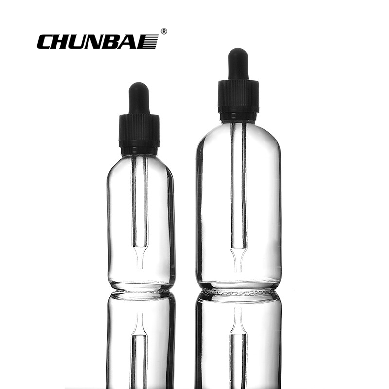 Wholesale 10ml 15ml 20ml Eliquid Childproof Cap Black White Dropper Glass Bottles