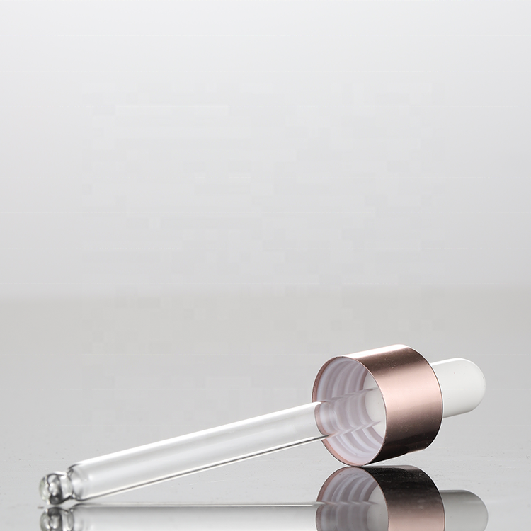 Wholesale 10ml 15ml 20ml dropper bottle 50ml oil dropper bottle with rose gold dropper head