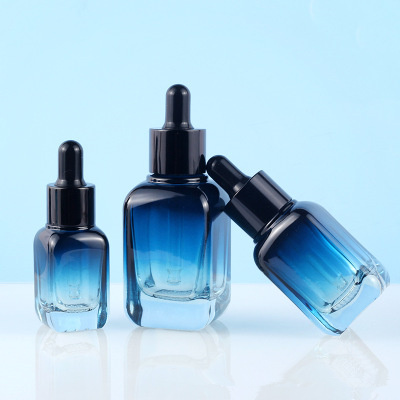Wholesale 10ml 20ml 40ml luxurious glass square thick bottom dropper bottles essence oil bottle