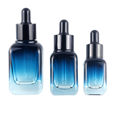 Wholesale 10ml 20ml 40ml luxurious glass square thick bottom dropper bottles essence oil bottle