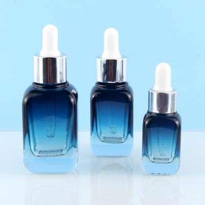 Wholesale 10ml 20ml 40ml luxurious glass square thick bottom dropper bottles essence oil bottle