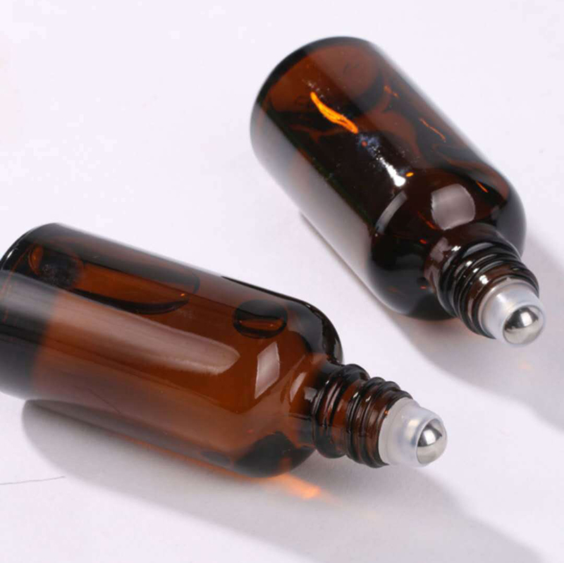 Wholesale 10ml Amber Glass Essential Oil Roller Perfume Glass Bottle