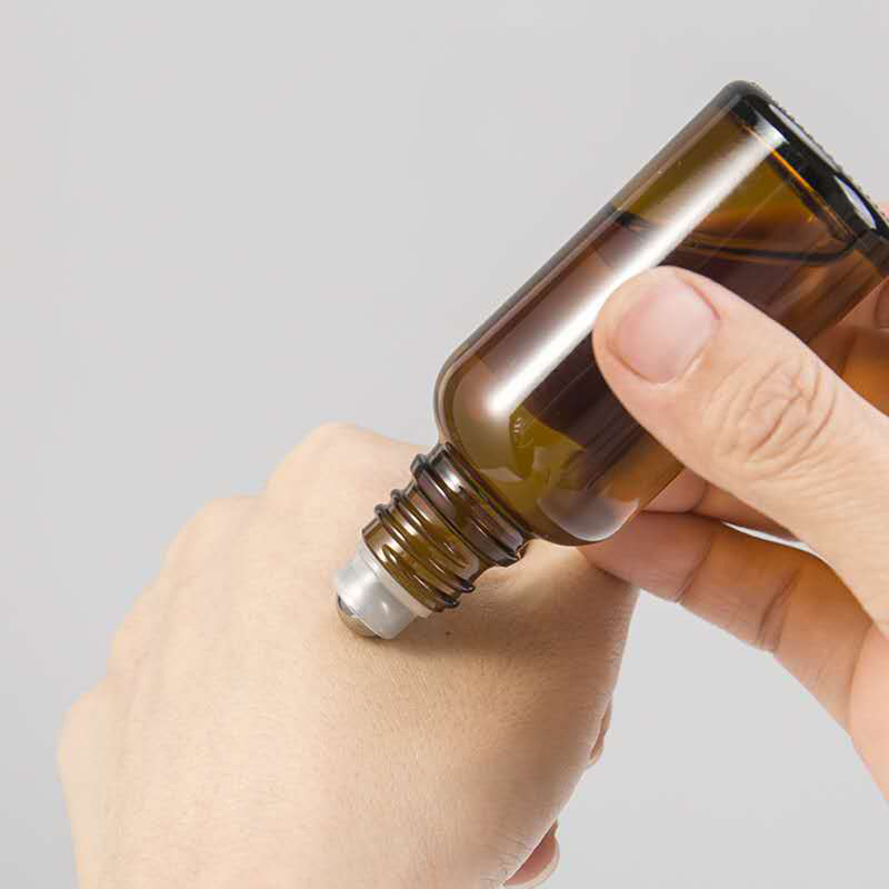 Wholesale 10ml Amber Glass Essential Oil Roller Perfume Glass Bottle