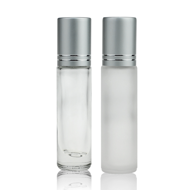 Wholesale 10ml Transparent Refillable Glass Essential Oil Roll On Bottle
