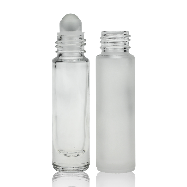 Wholesale 10ml Transparent Refillable Glass Essential Oil Roll On Bottle