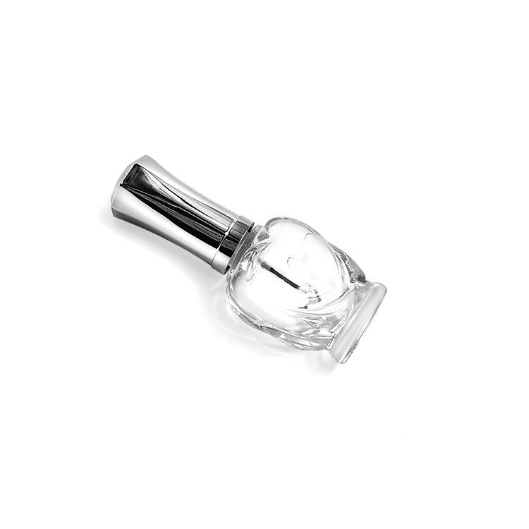 Wholesale 10ml Vintage Heart Shape Nail Oil bottle Empty Nail Polish Glass bottle for nail polish