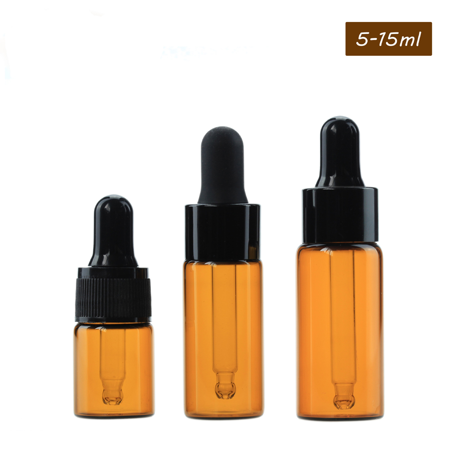 Wholesale 10ml amber glass Dropper essential oil Bottles
