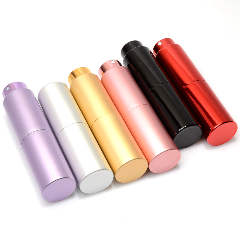Wholesale 10ml small mini type aluminum perfume refillable atomizer bottle envases cosmeticos frascos para perfumes