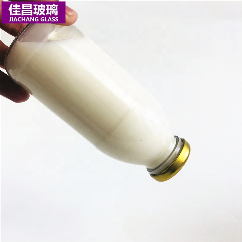 Wholesale 10oz 16oz Milk Glass Bottle Juice Beverage Bottle Screw Cap