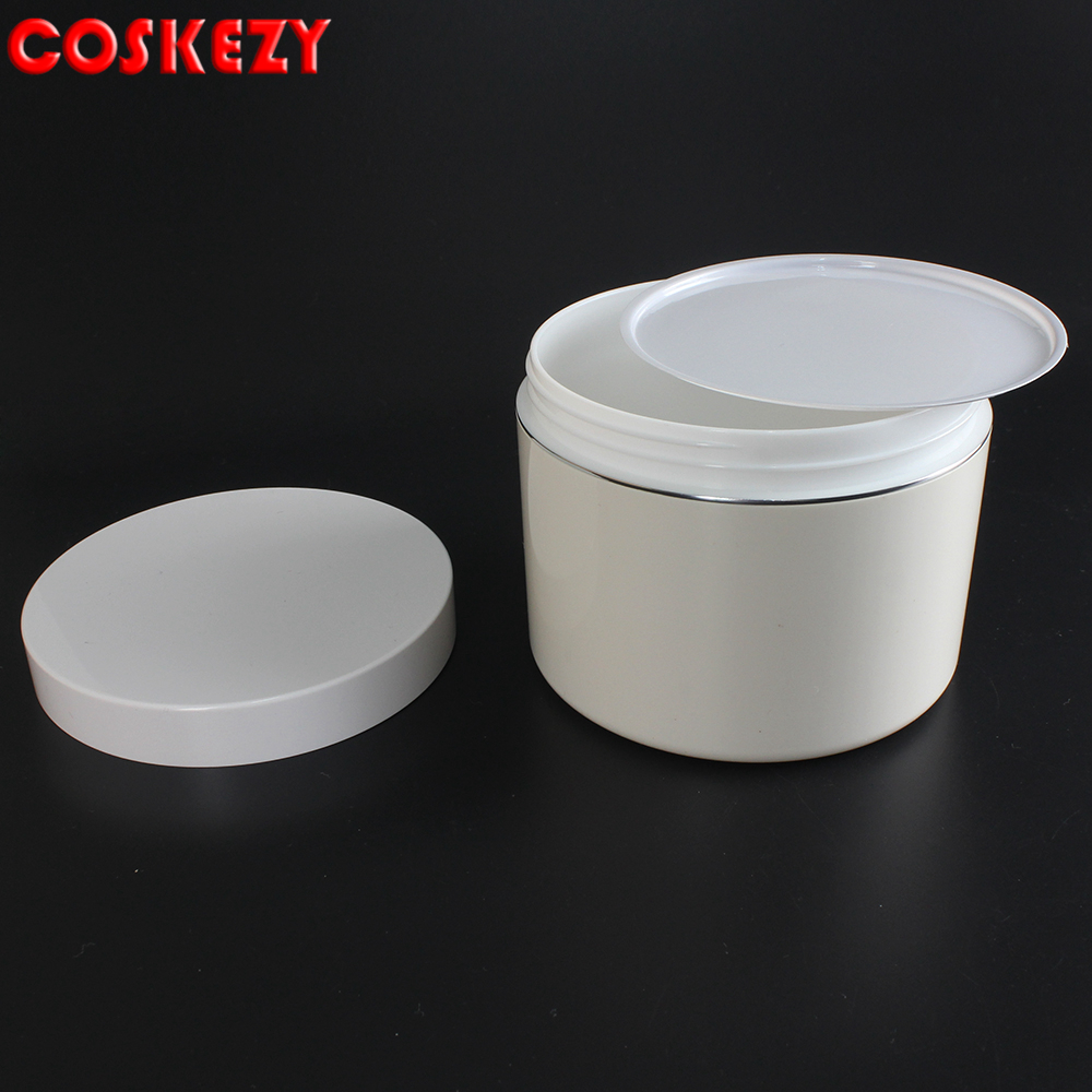 Wholesale 10oz plastic jars white cosmetic jar packaging luxury cosmetic bottles and jars for personal skin care