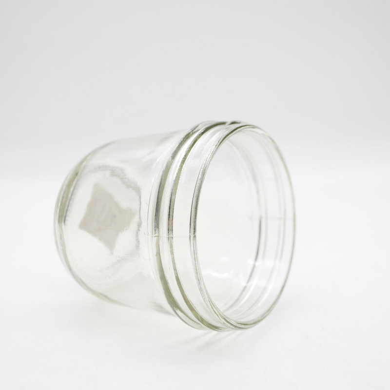 Wholesale 120 ml caviar jar honey glass jar mason cup hot sauce jam jar with curled tinplate lid