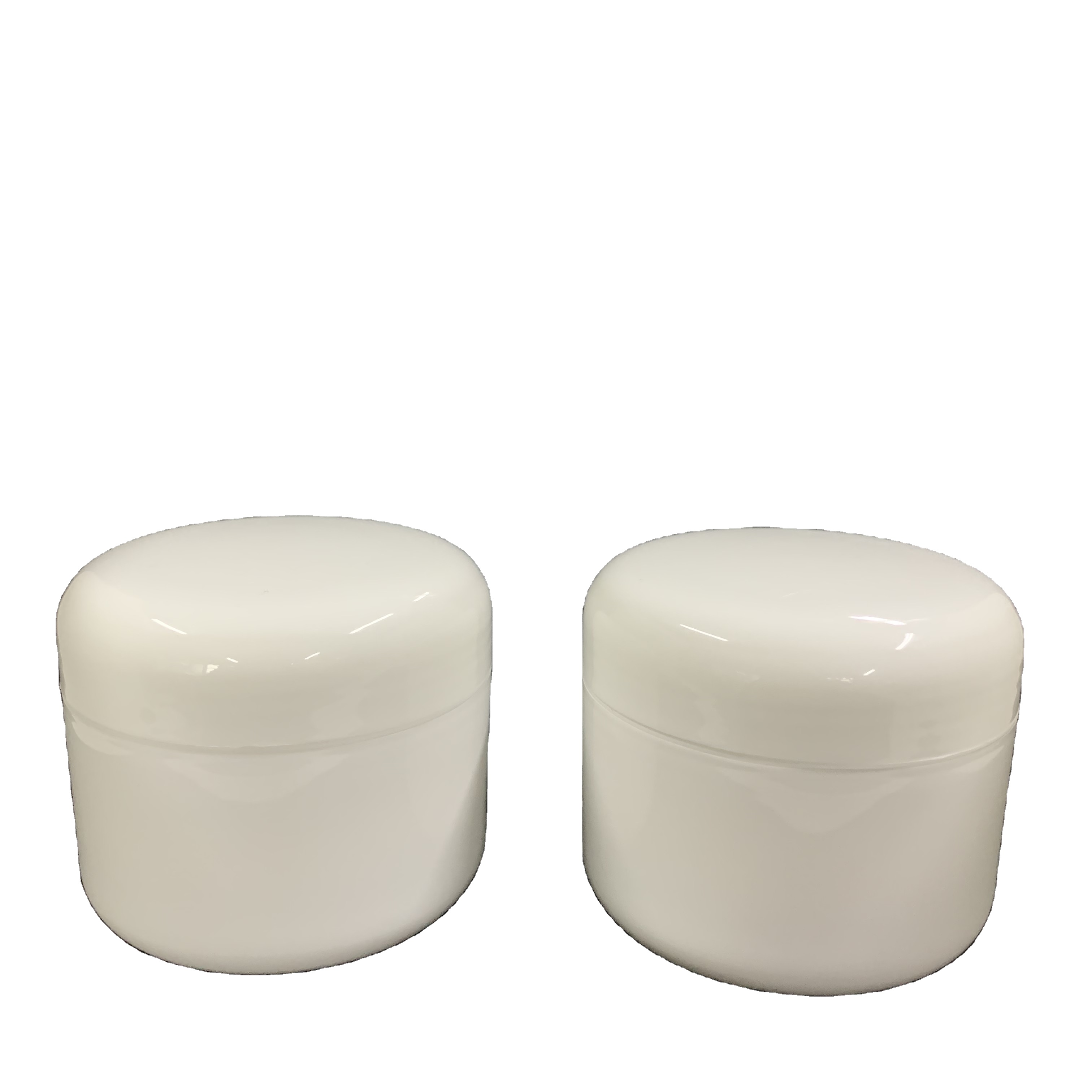 Wholesale 120g White Round  Double Wall PP Face Cream Jar  Cosmetic Container With Plastic Dome Unlined Cap