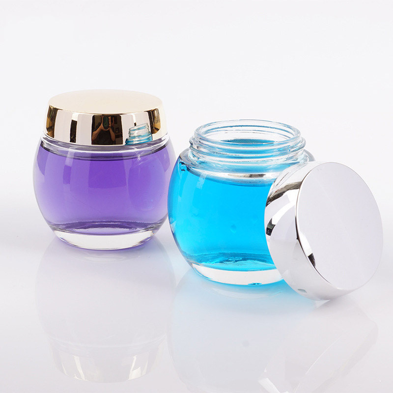 Wholesale 120g transparent drum shape glass jar for cream and mask in good price