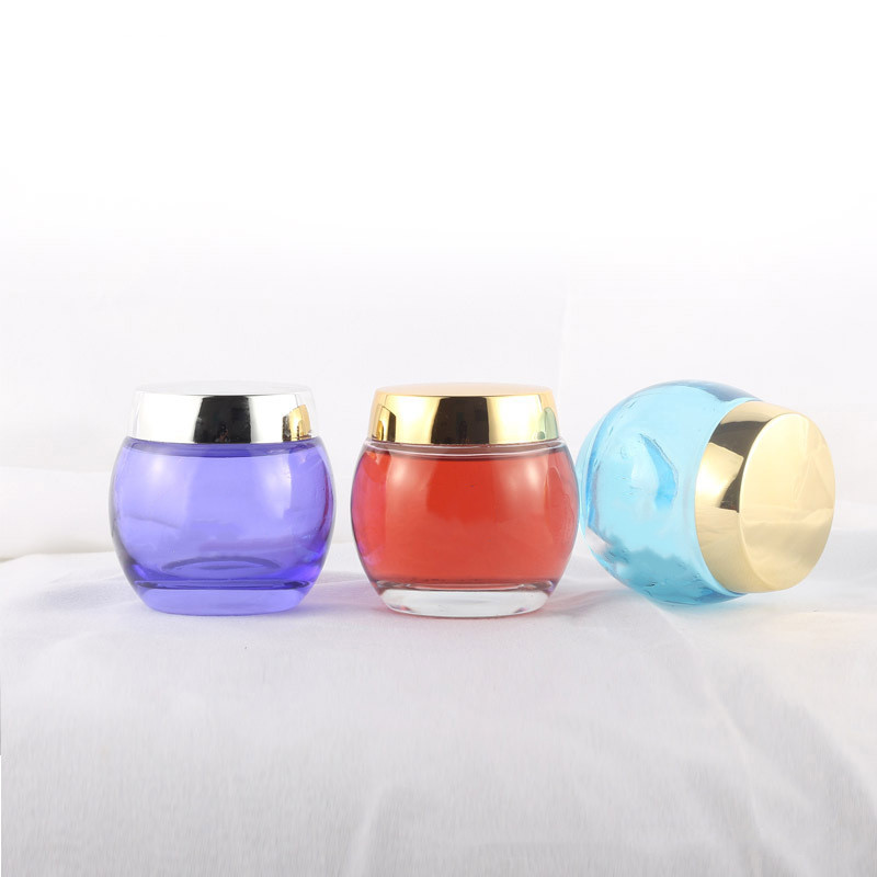 Wholesale 120g transparent drum shape glass jar for cream and mask in good price