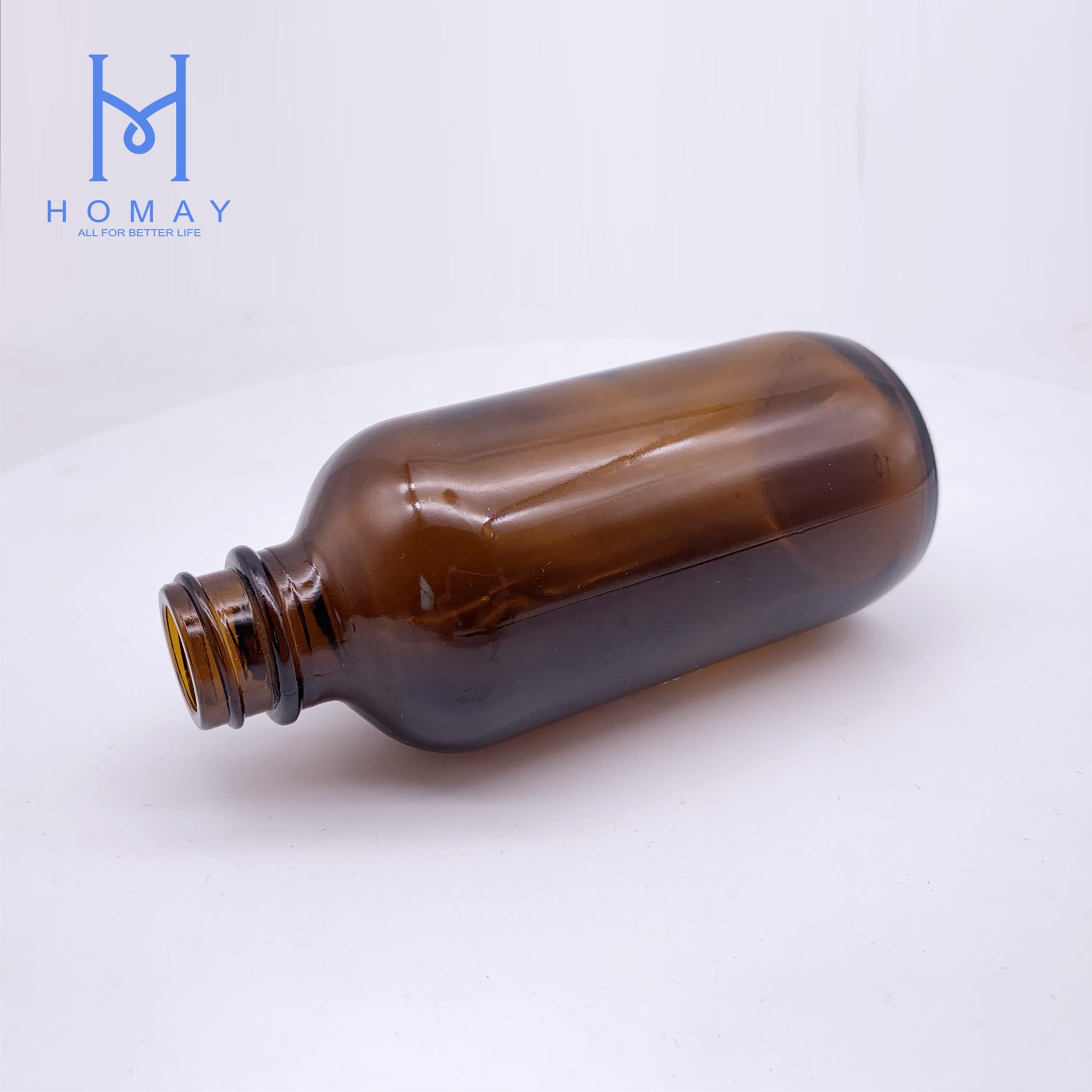 Wholesale 120ml/4oz Amber boston round glass bottle