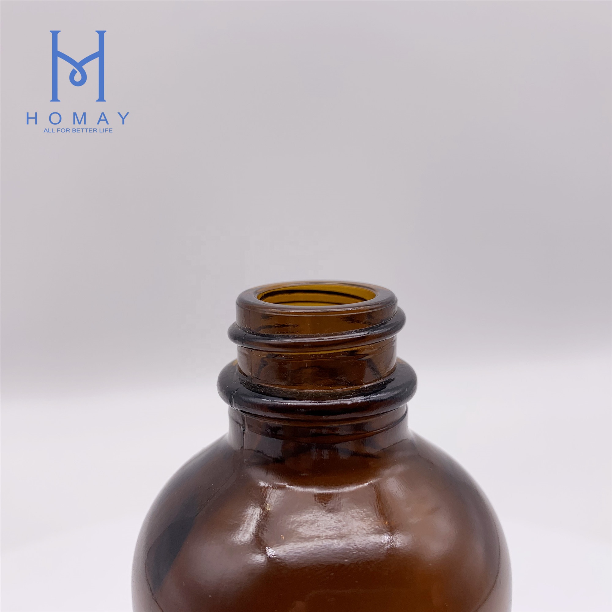 Wholesale 120ml/4oz Amber boston round glass bottle