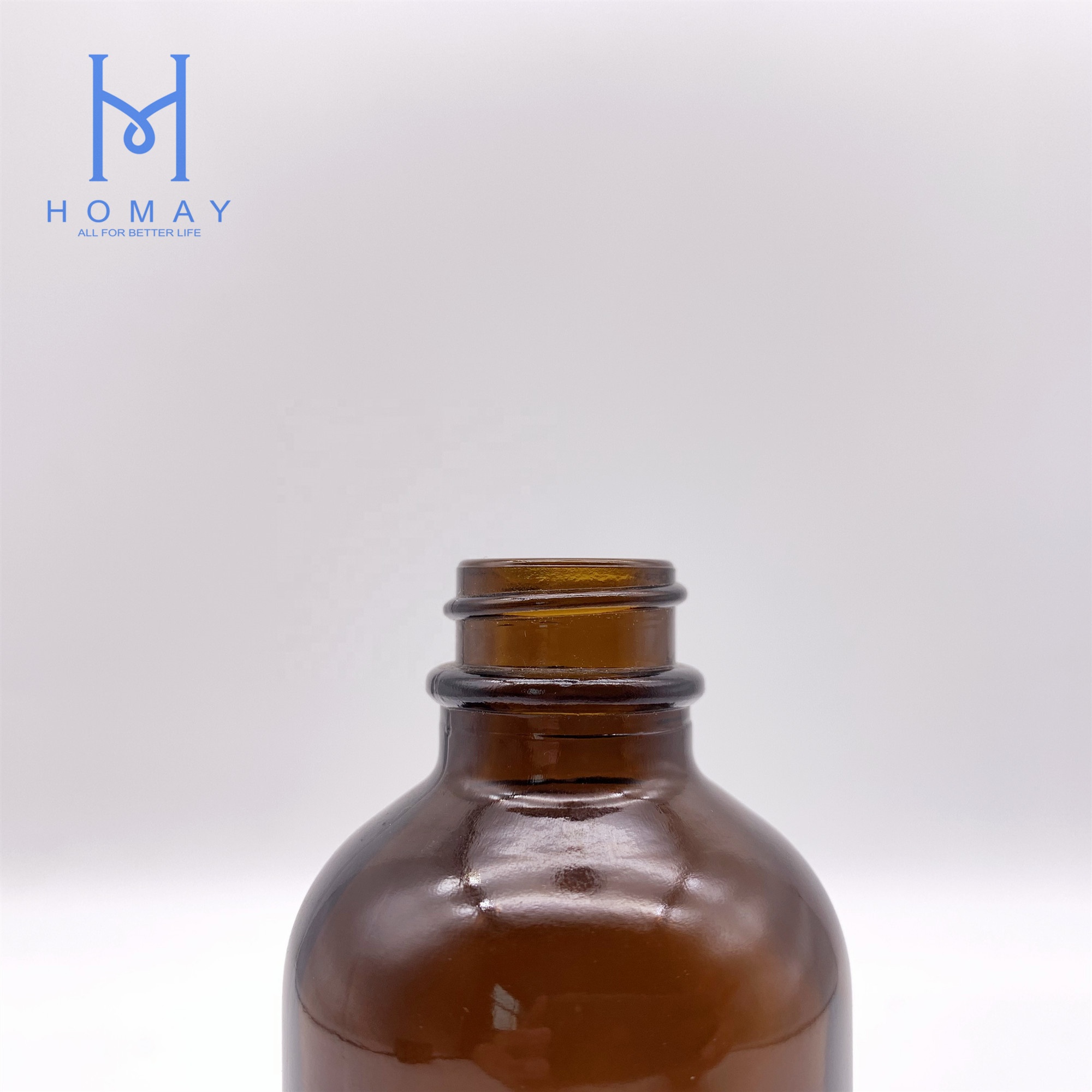 Wholesale 120ml/4oz Amber boston round glass bottle