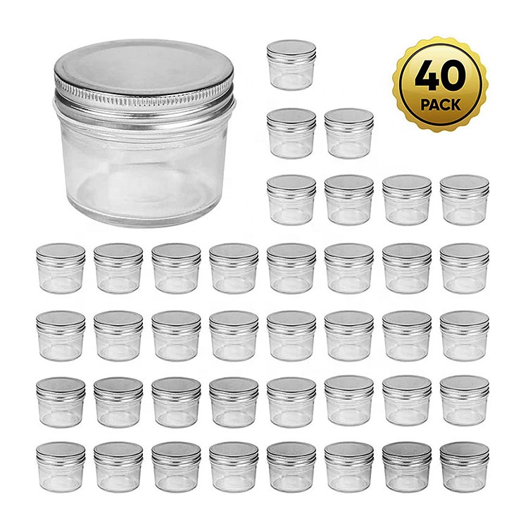 Wholesale 120ml 4oz Wide mouth round glass mason jar for jam canning food storage