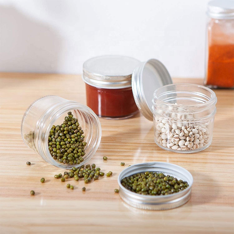 Wholesale 120ml 4oz Wide mouth round glass mason jar for jam canning food storage