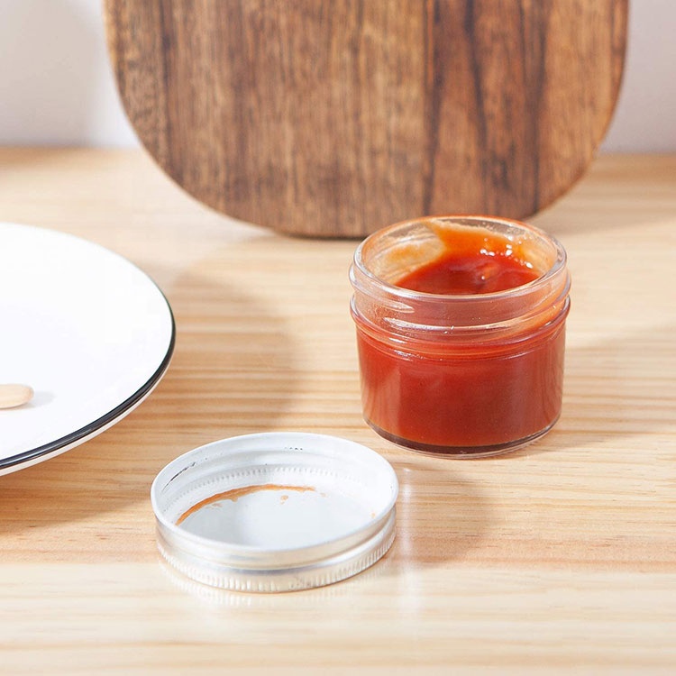 Wholesale 120ml 4oz Wide mouth round glass mason jar for jam canning food storage