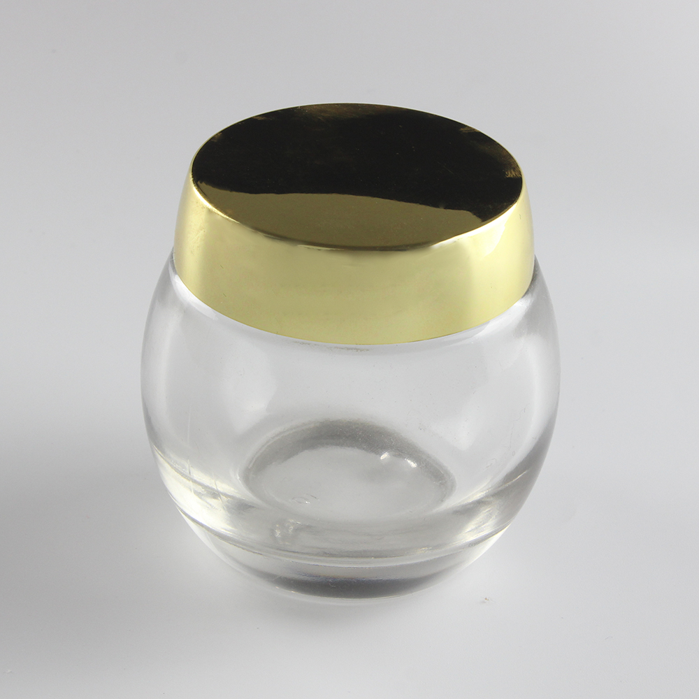 Wholesale 120ml skin care pink clear green orange glass body butter cream jar