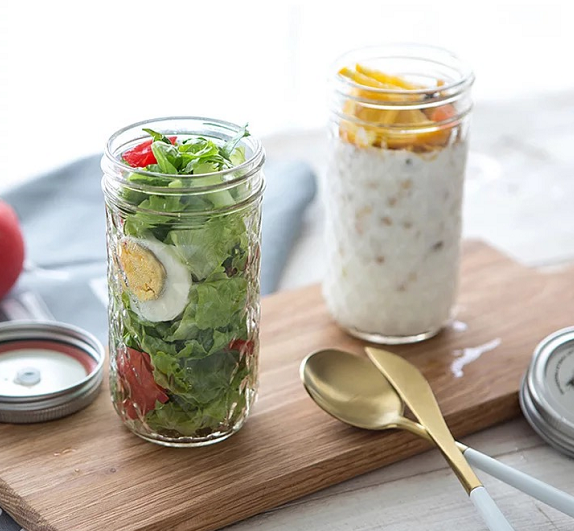 Wholesale 12oz (340ml) Quilted Jam Jars and Lids Ball Mason Jars