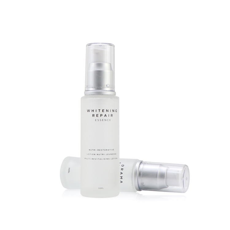 Wholesale 15 20 25 30 50 ml 1/2 1 1.7 oz empty frosted makeup packaging transparent pump lotion and oil bottle glass