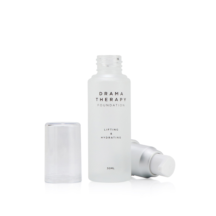 Wholesale 15 20 25 30 50 ml 1/2 1 1.7 oz empty frosted makeup packaging transparent pump lotion and oil bottle glass