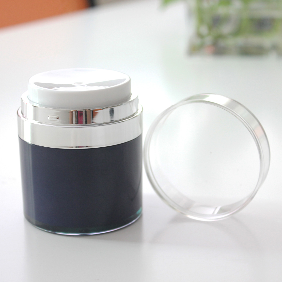 Wholesale 15 30 50g good quality cream clear cosmetic airless containers jar