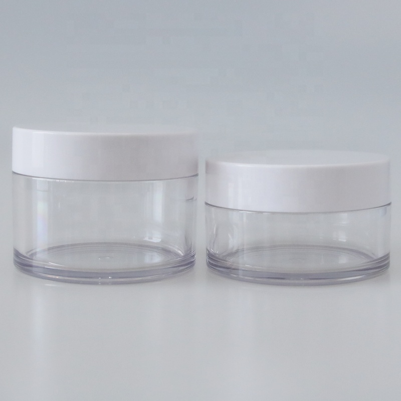 Wholesale 150g Clear PETG Plastic Cosmetic Cream Jar with White Lid