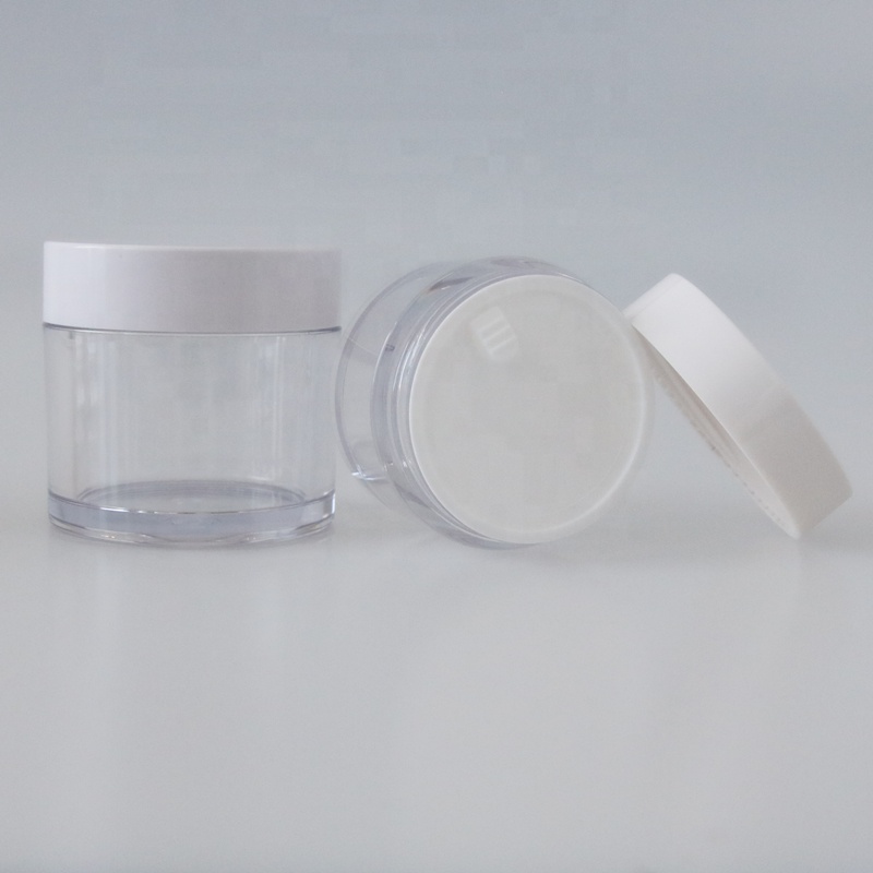 Wholesale 150g Clear PETG Plastic Cosmetic Cream Jar with White Lid