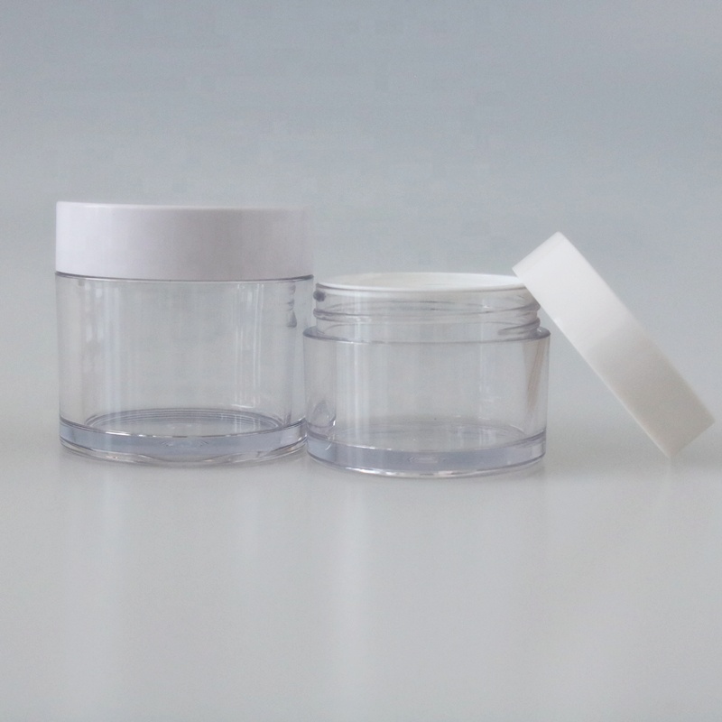 Wholesale 150g Clear PETG Plastic Cosmetic Cream Jar with White Lid