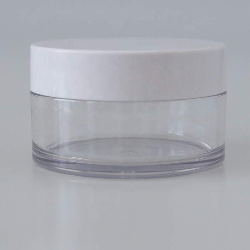 Wholesale 150g Clear PETG Plastic Cosmetic Cream Jar with White Lid