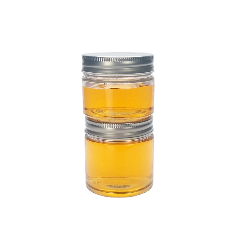 Wholesale 150ml 200ml transparent round sealed glass caviar honey jam jar with sliver metal lid