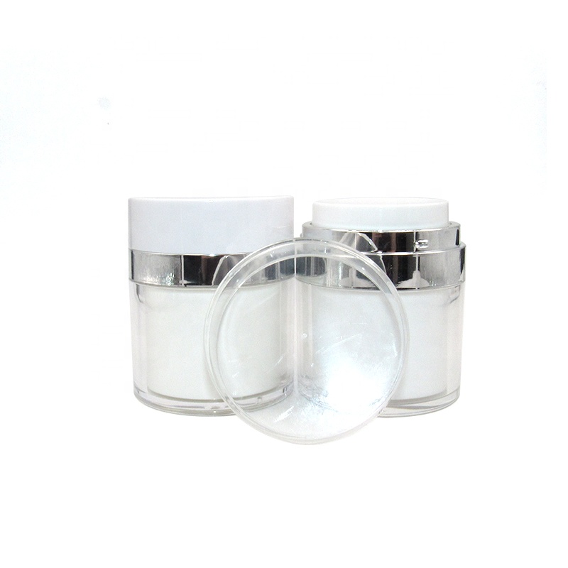 Wholesale 15ML 30ML 50ML plastic Acrylic airless Face Cream Lotion Containers cosmetic jar